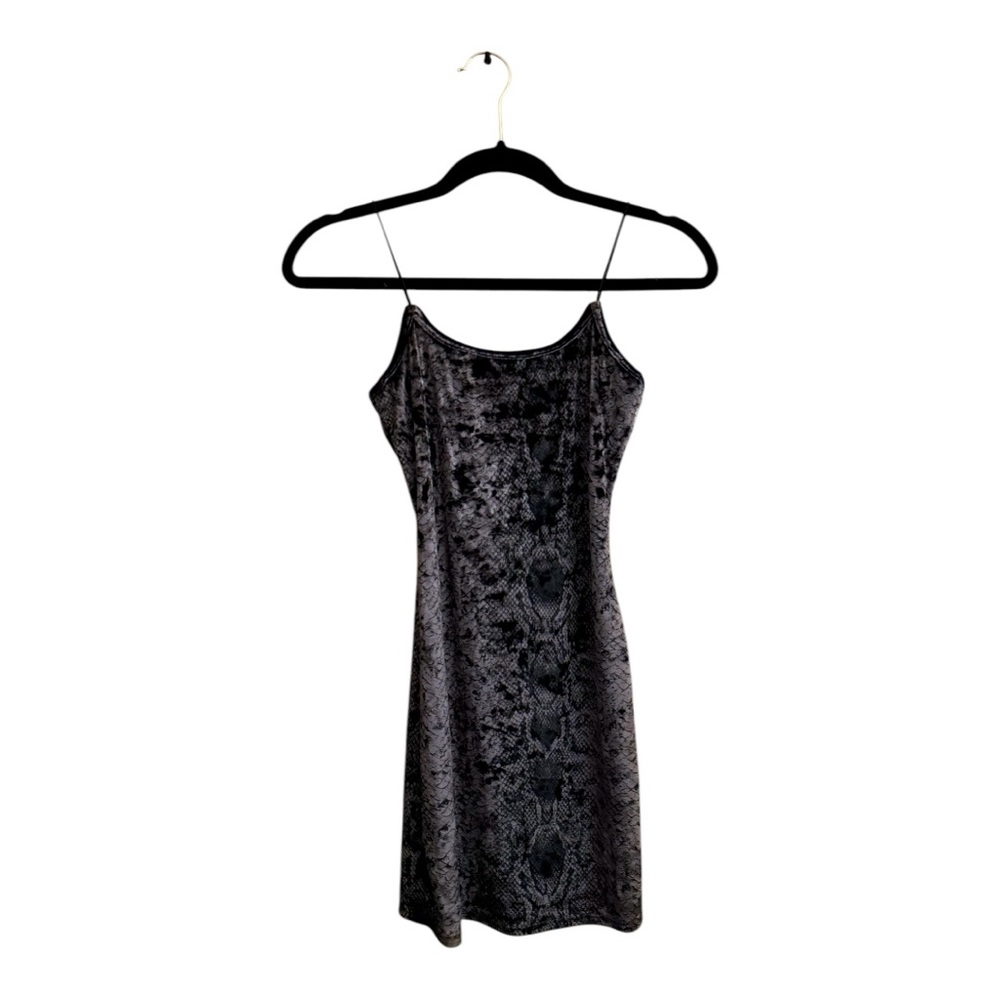 Windsor velvet snake mini dress